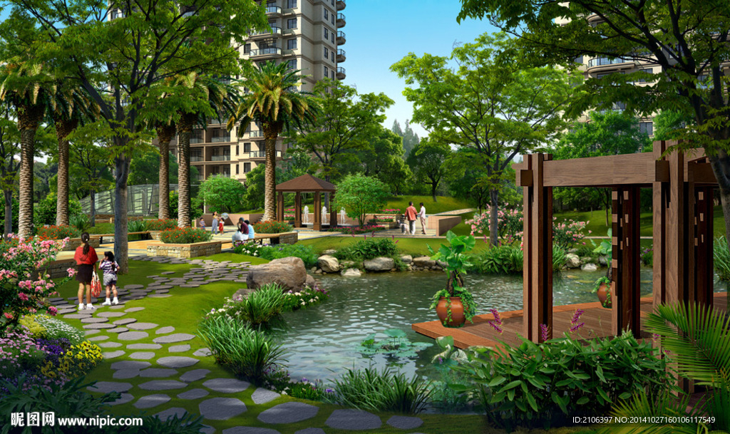 园林景观PSD分层效果