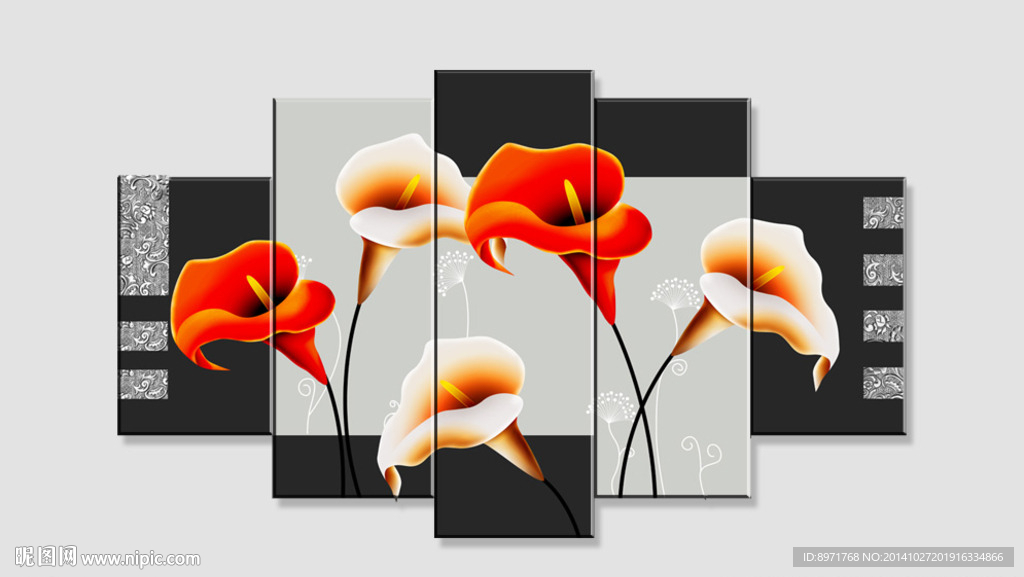 抽象马蹄莲无框画