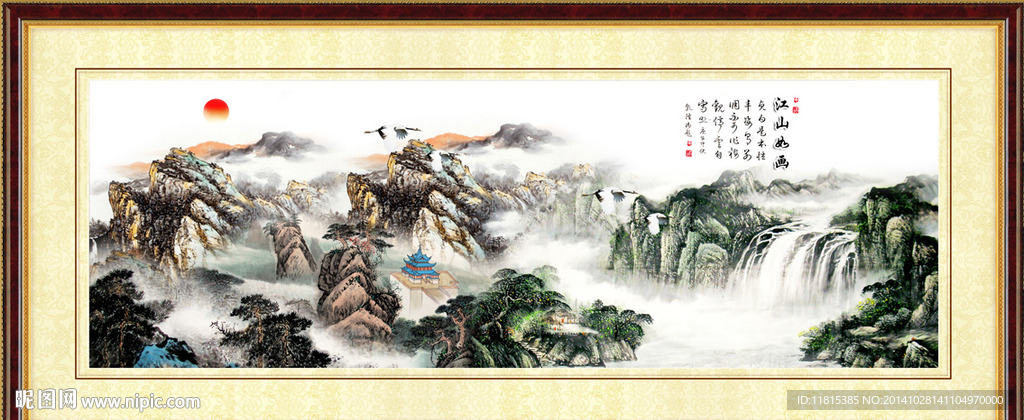 室内装饰画山水画