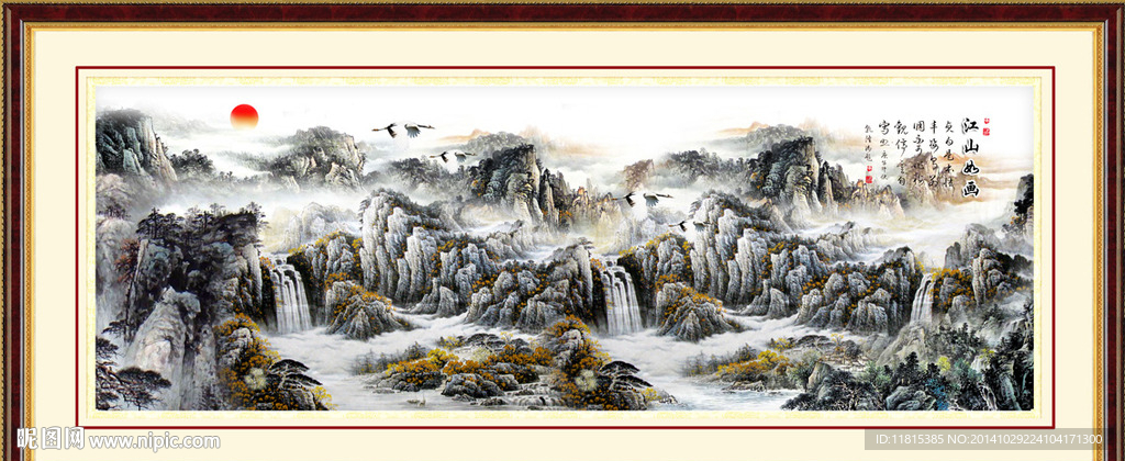 江山如此多娇装饰画