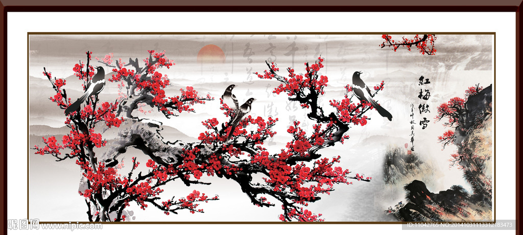 国画梅花
