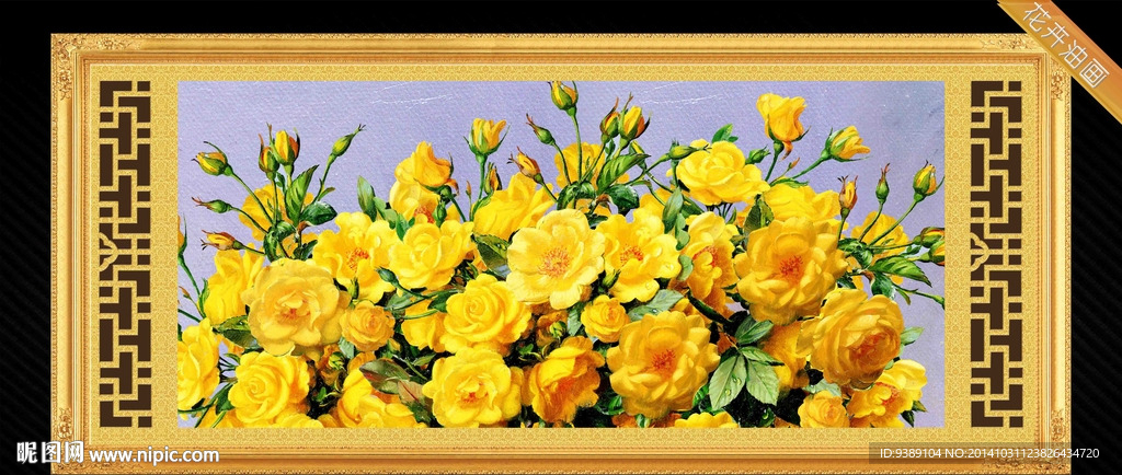 油画花