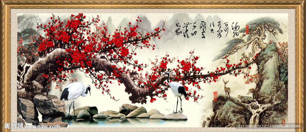 国画梅花