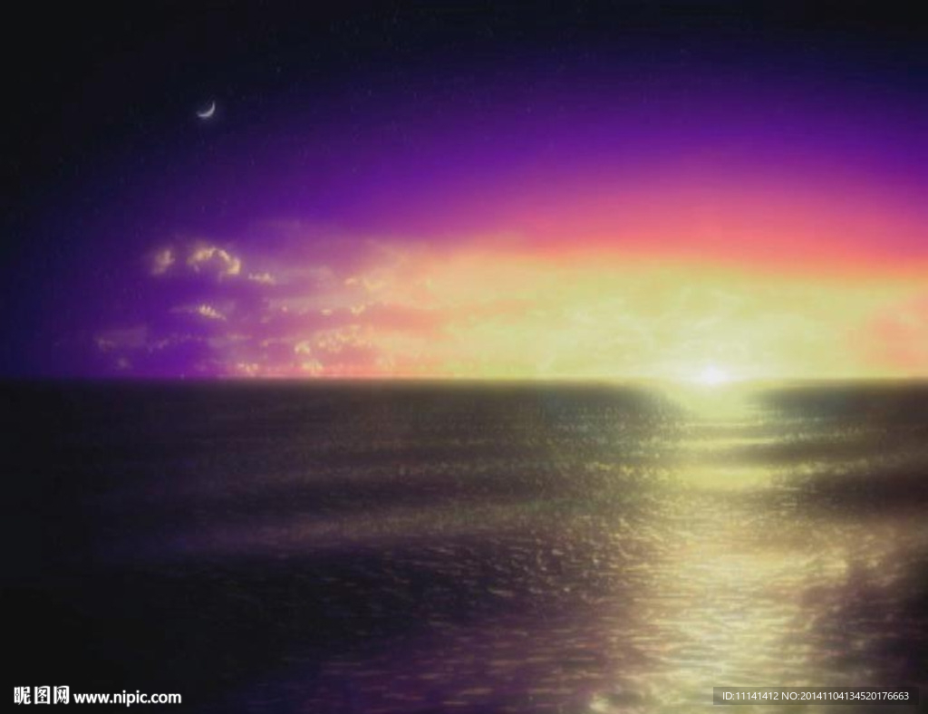 海中日出