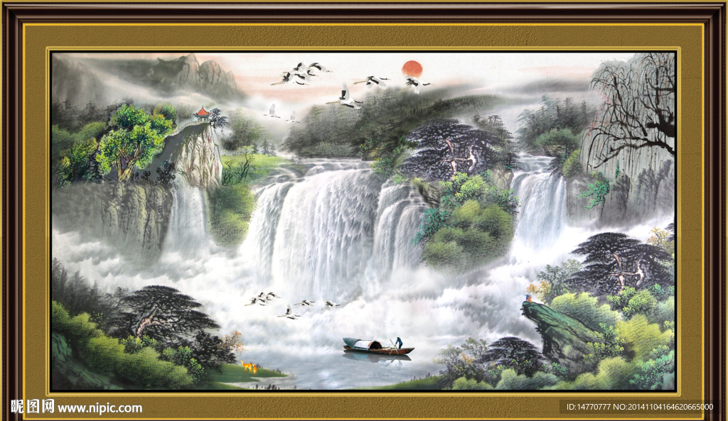 巨幅国画山水