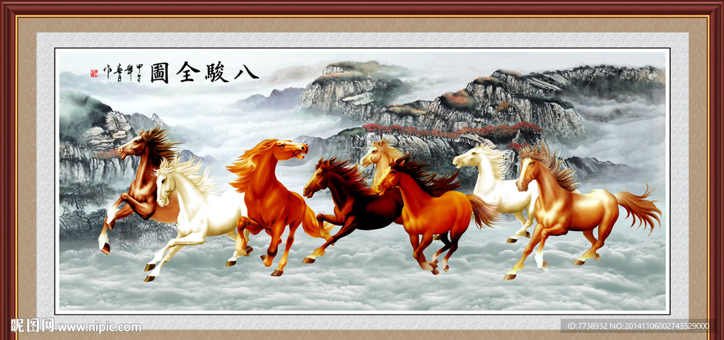 八骏全图