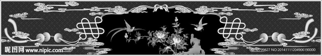 花鸟灰度图