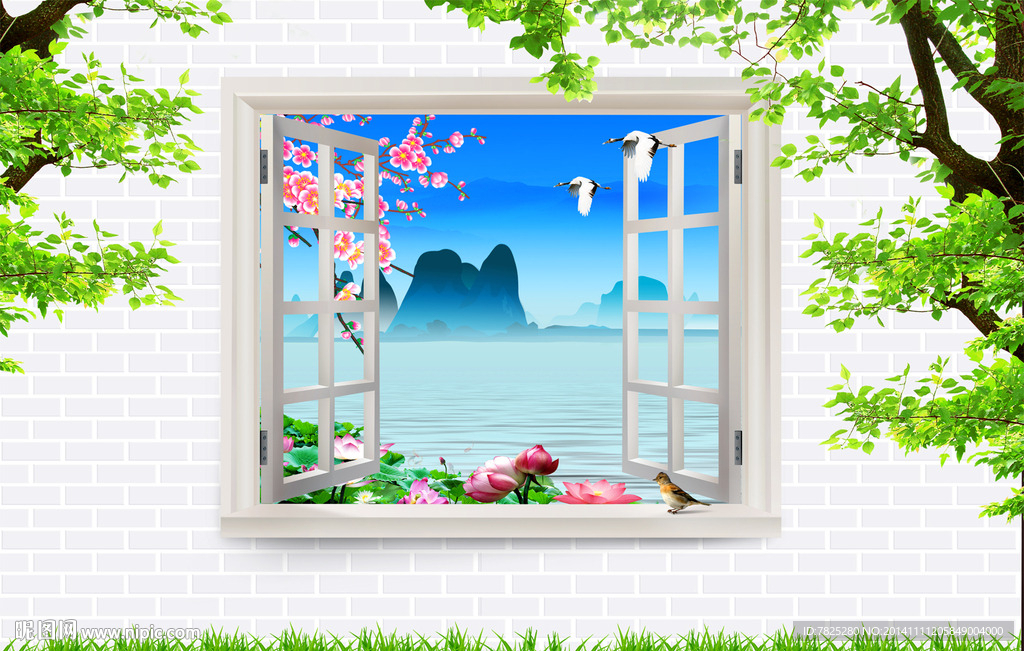 清新电视背景墙设计