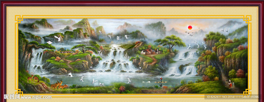 聚宝盆油画