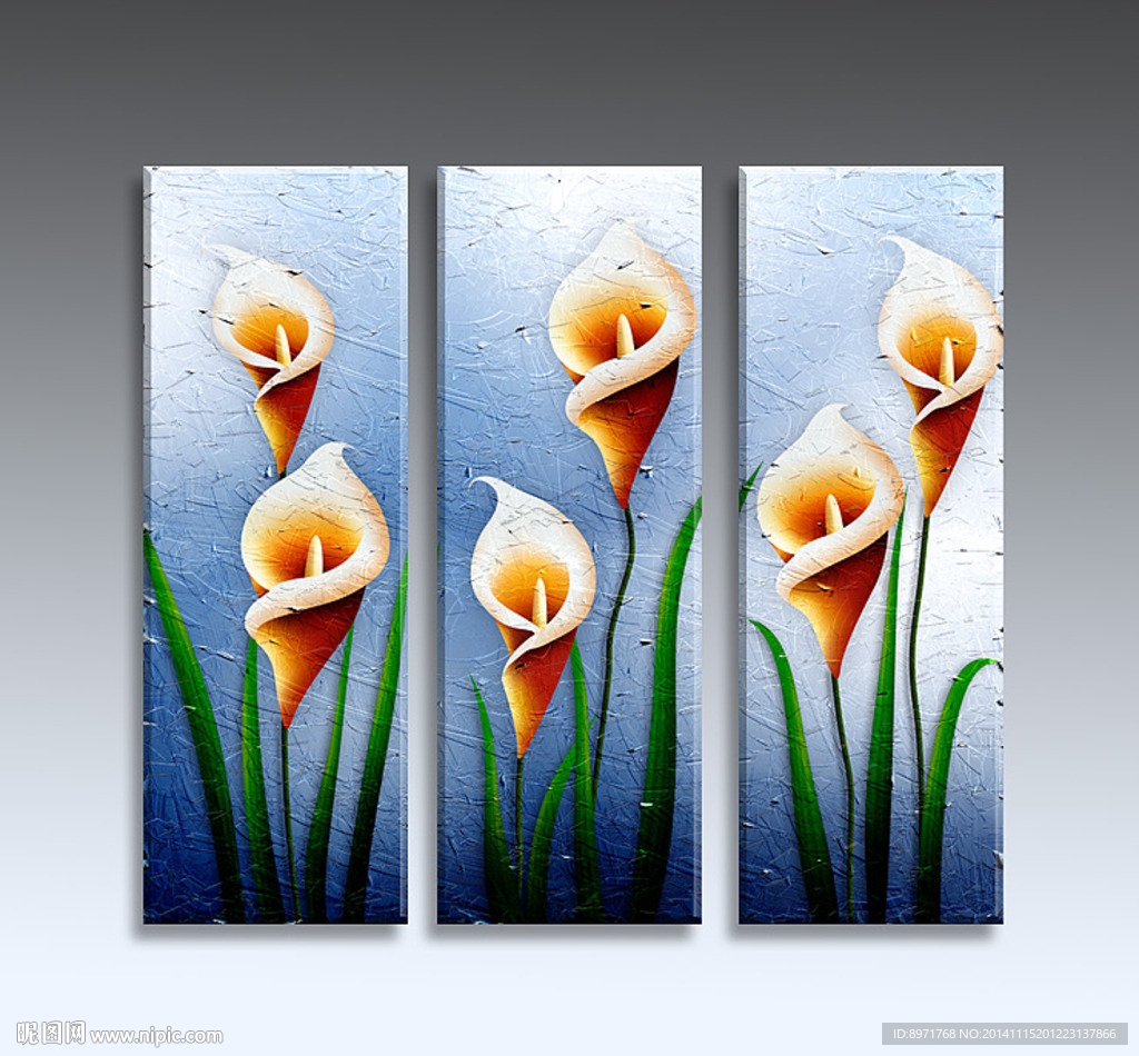 彩色马蹄莲无框画