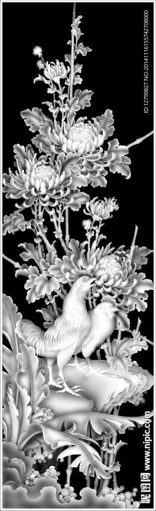 菊花灰度图