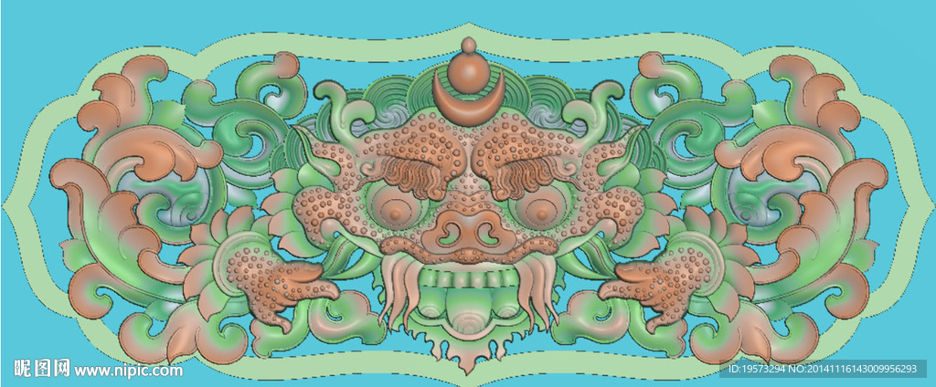 精雕图塌鼻兽 精雕图 