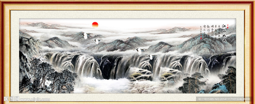 流水生财装饰画