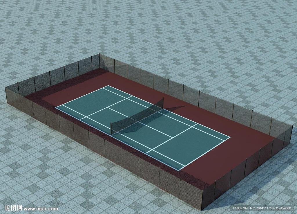 网球场3D模型