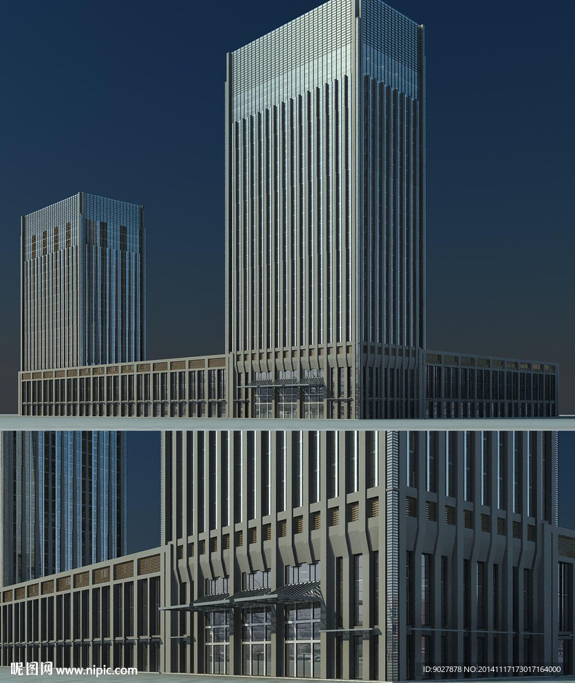 商厦效果图3D模型