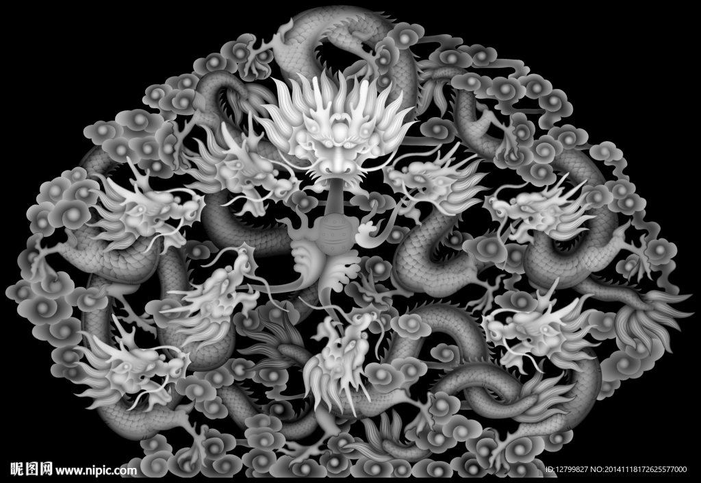 龙灰度图