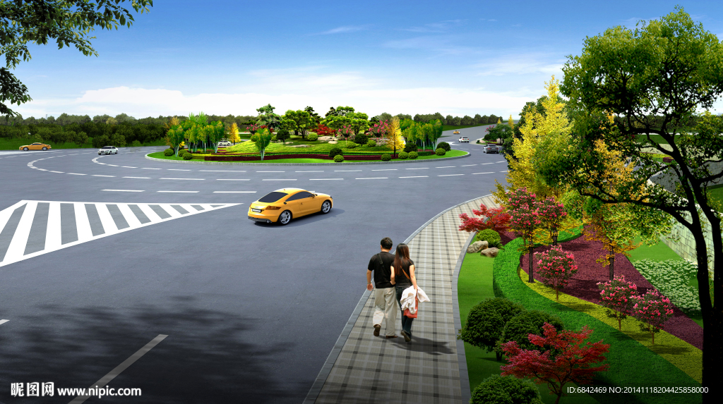 公路效果图