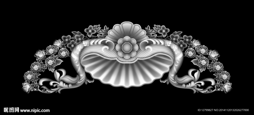 洋花灰度图