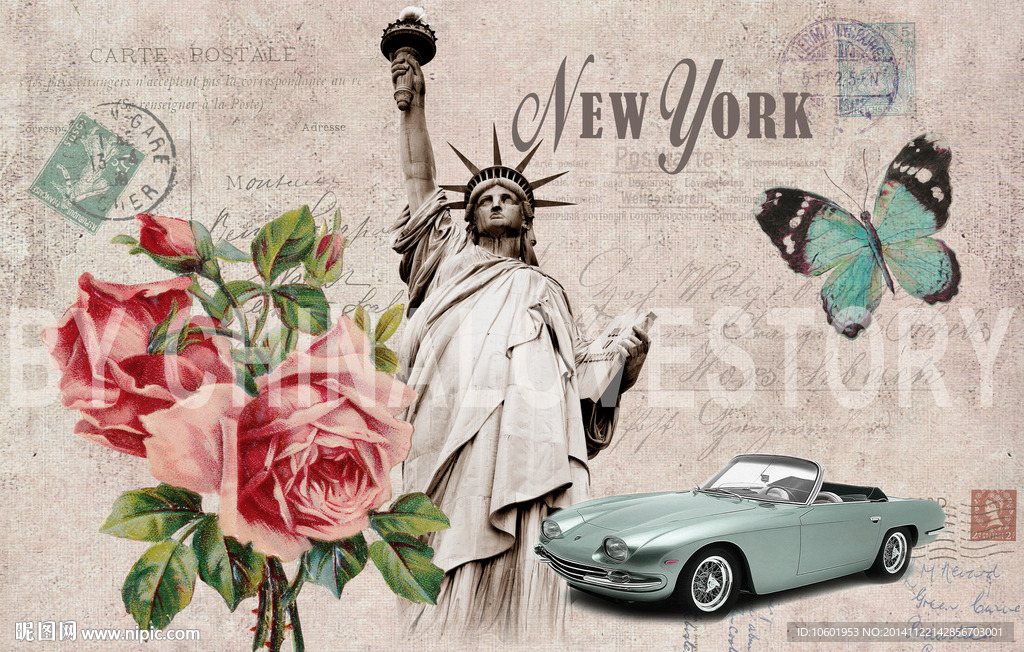 欧美风格复古装饰画