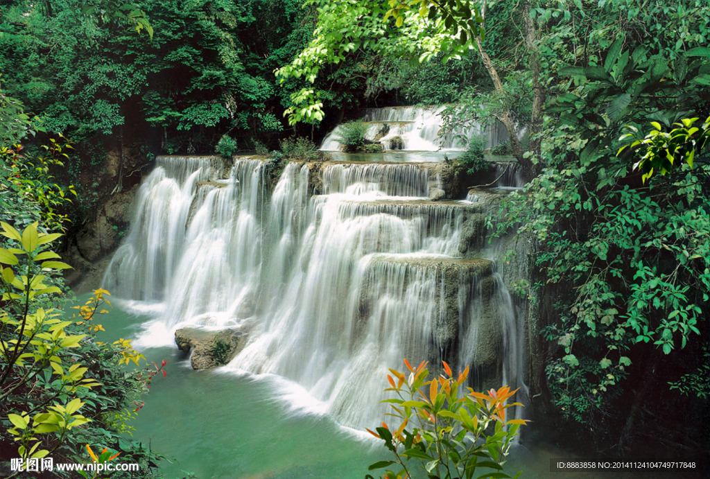 瀑布立体画序列图设计图__3d作品_3d设计_设计图库_昵图网nipic.com