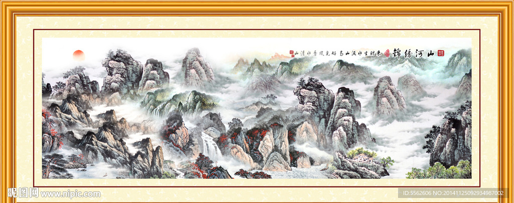 国画山水装饰画