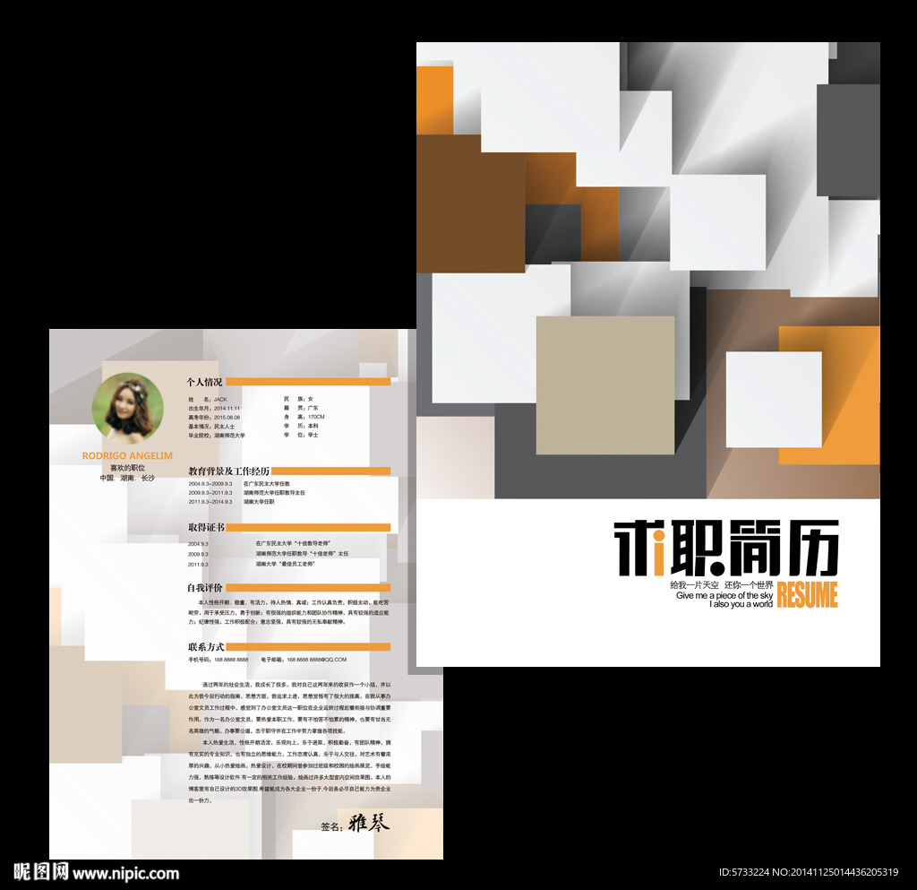 大学生求职简历设计