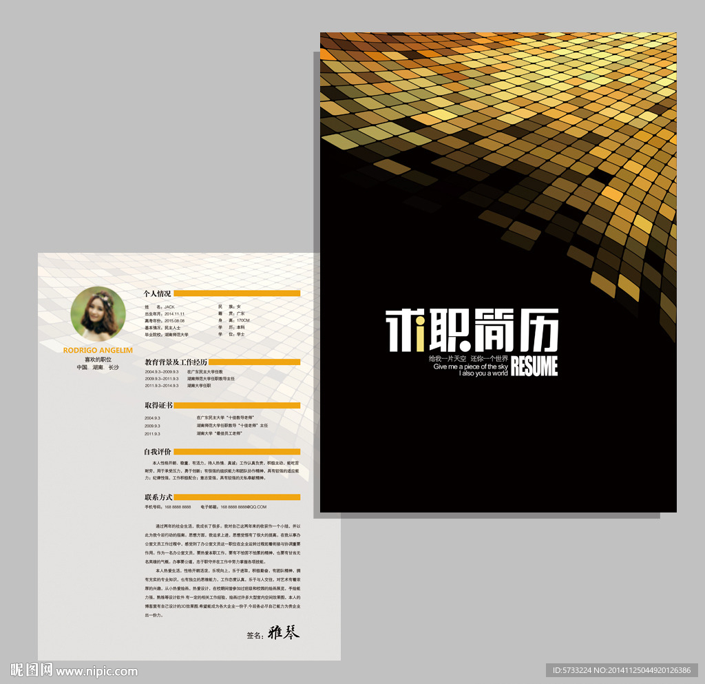金融投资公司求职简历设计