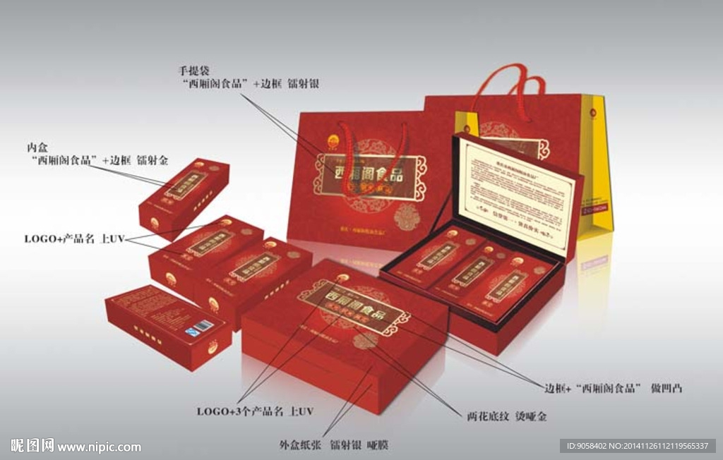 粮油包装盒展开图