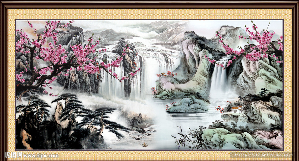 国画风景梅花