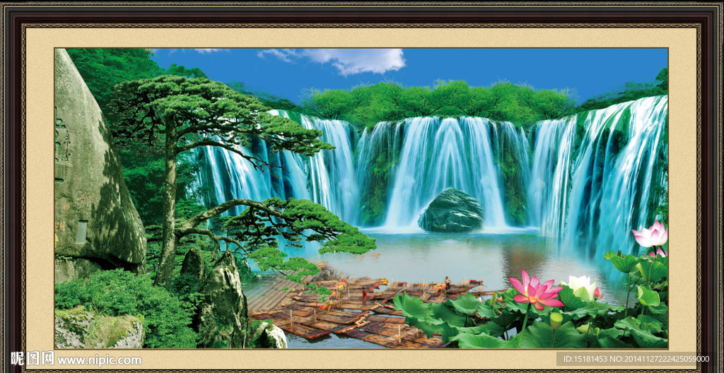 风景画迎客松