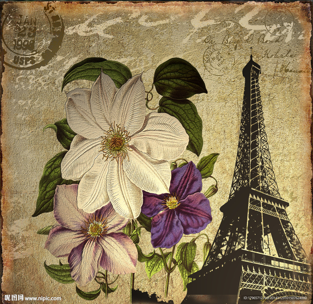 欧式复古装饰画