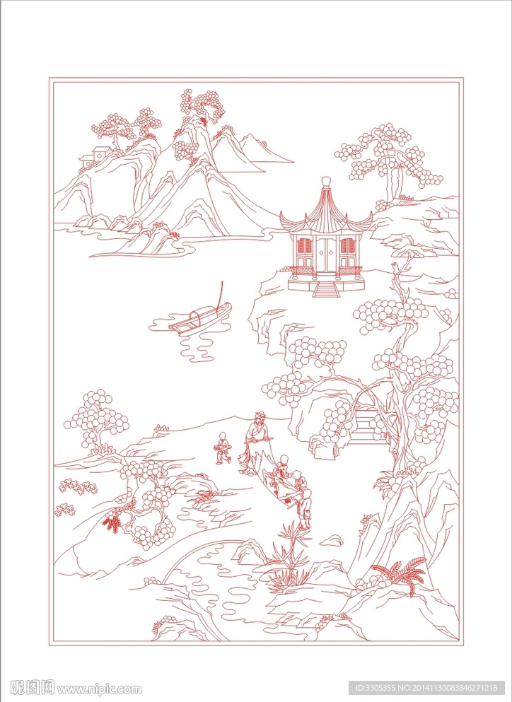 亭台楼阁(路径未闭合)