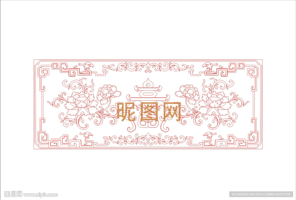 花纹雕刻(路径未闭合)