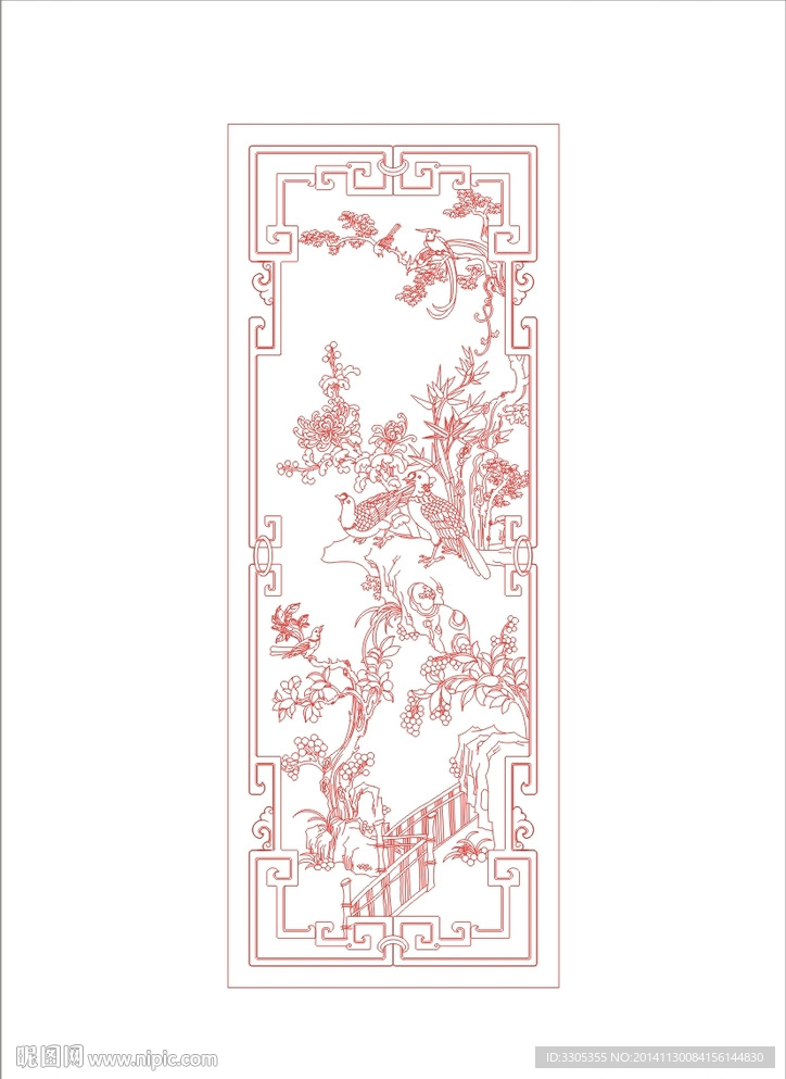 花纹雕刻(路径未闭合)