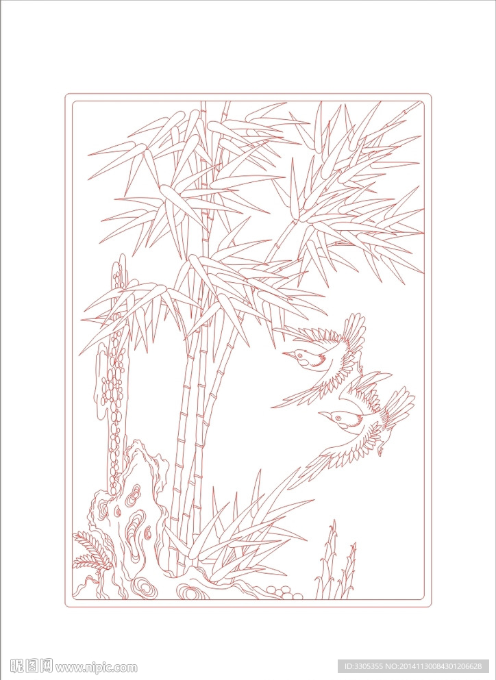 花纹雕刻(路径未闭合)