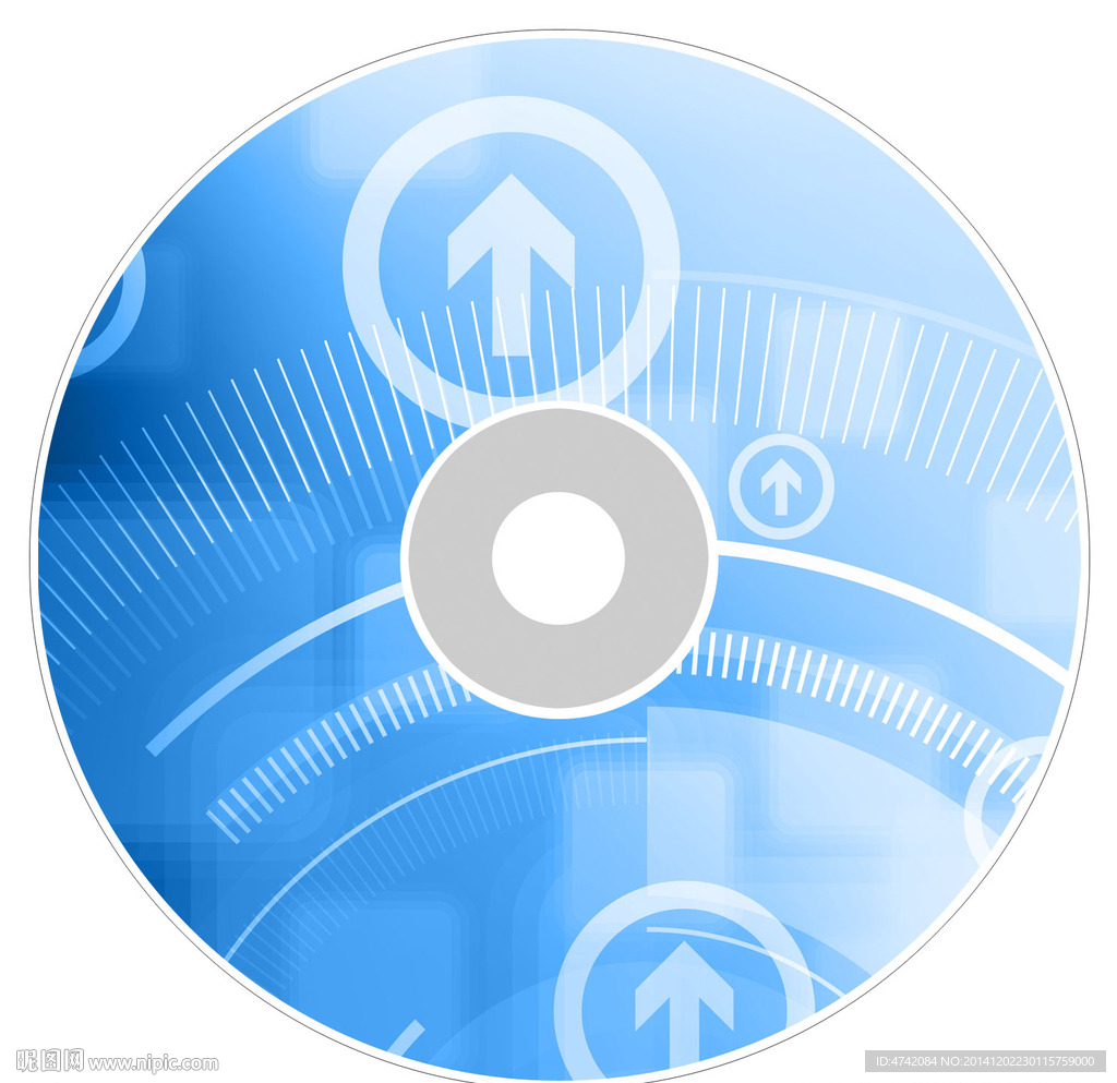 蓝色科技IT数码光盘设计psd