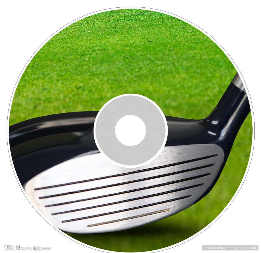 高尔夫球场光盘设计PSD