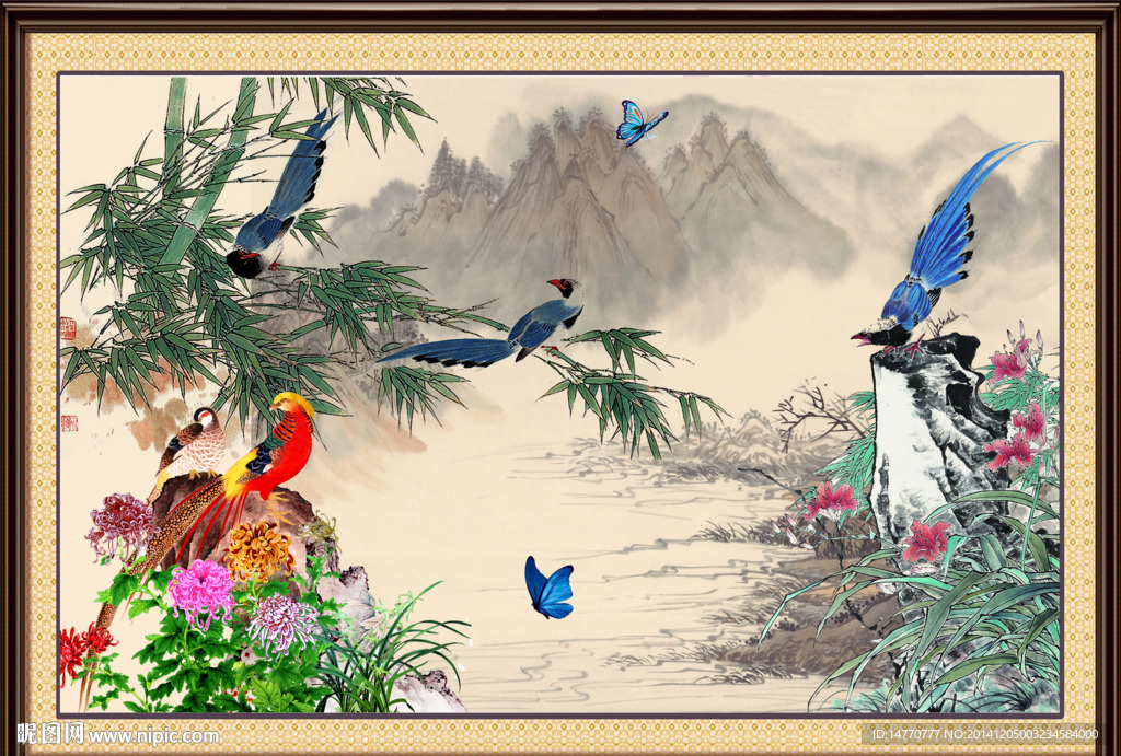 花鸟图国画