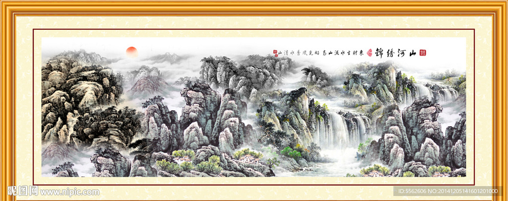 国画山水装饰画
