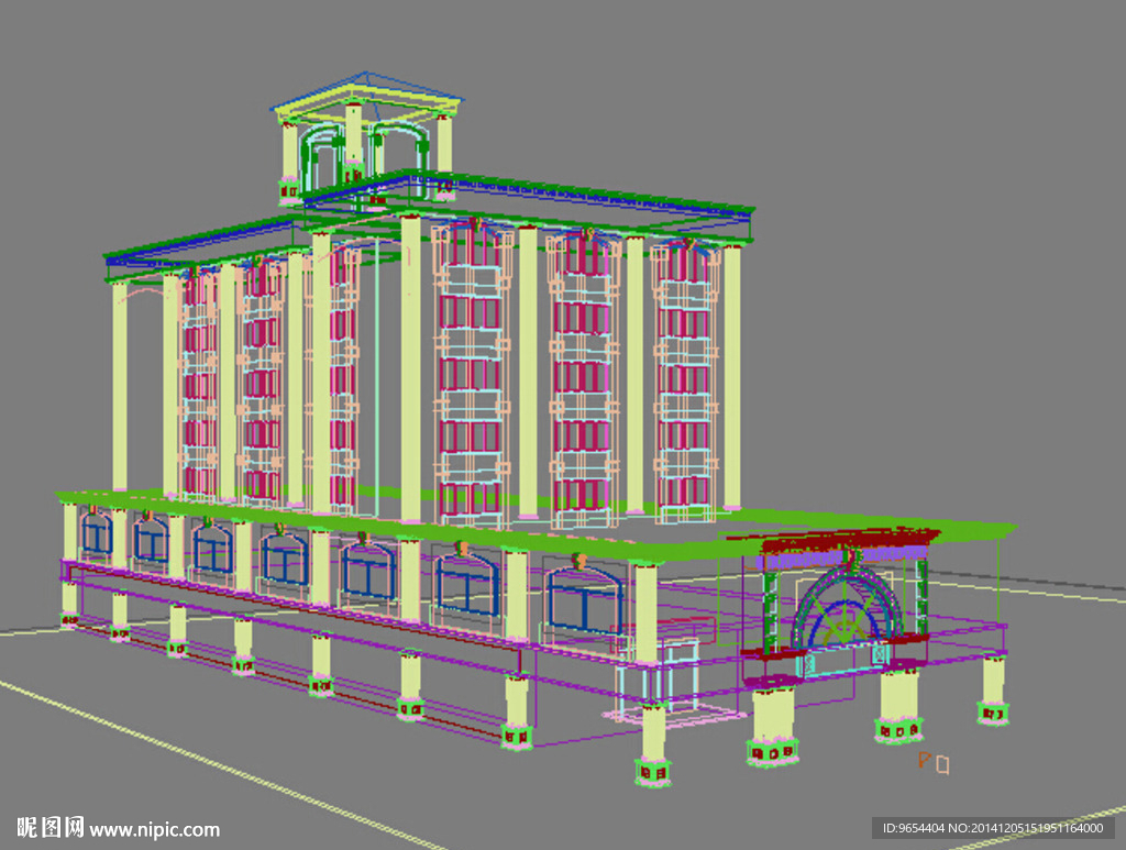 别墅建筑3D模型效果方案
