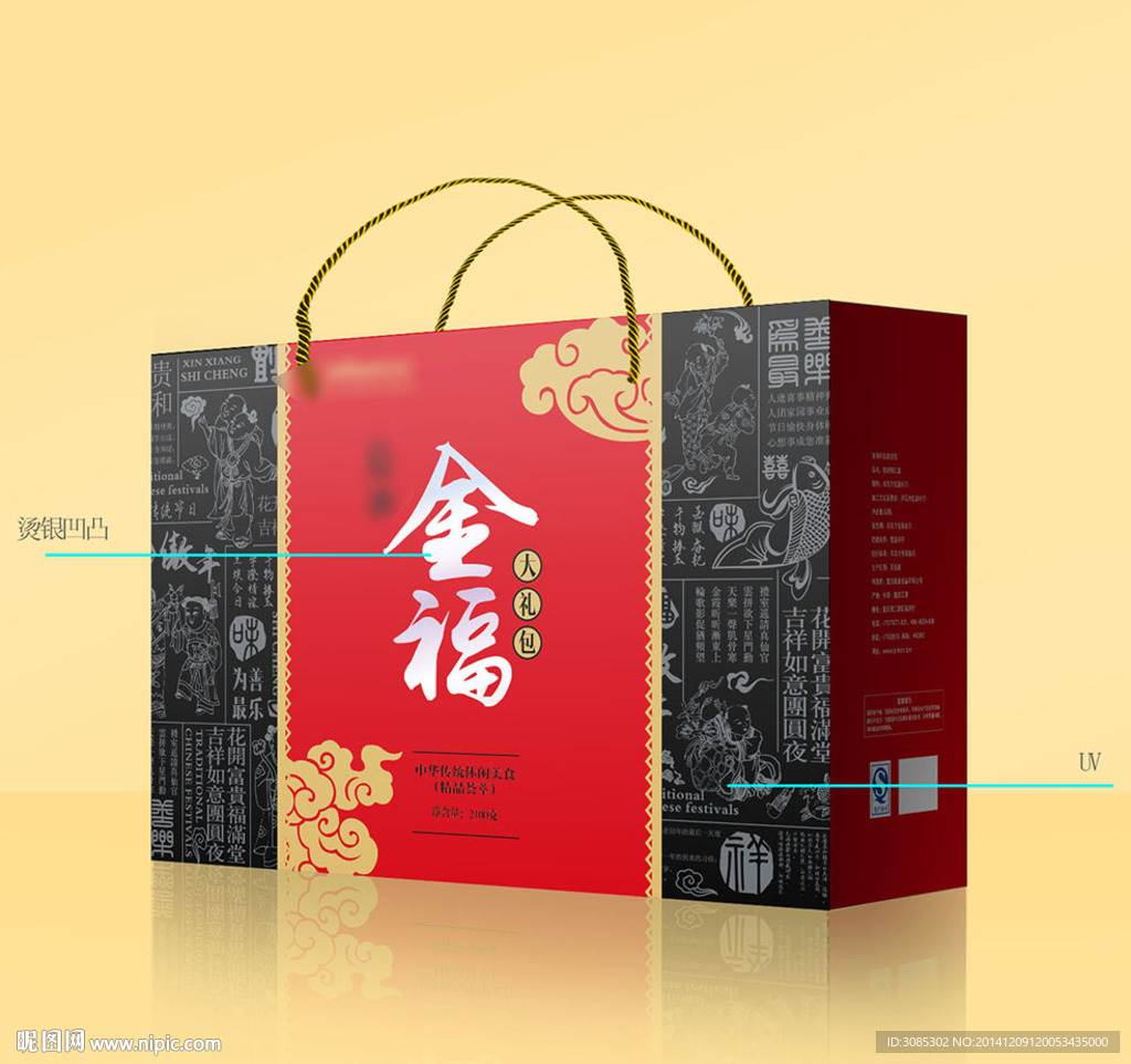 金福礼盒展开图