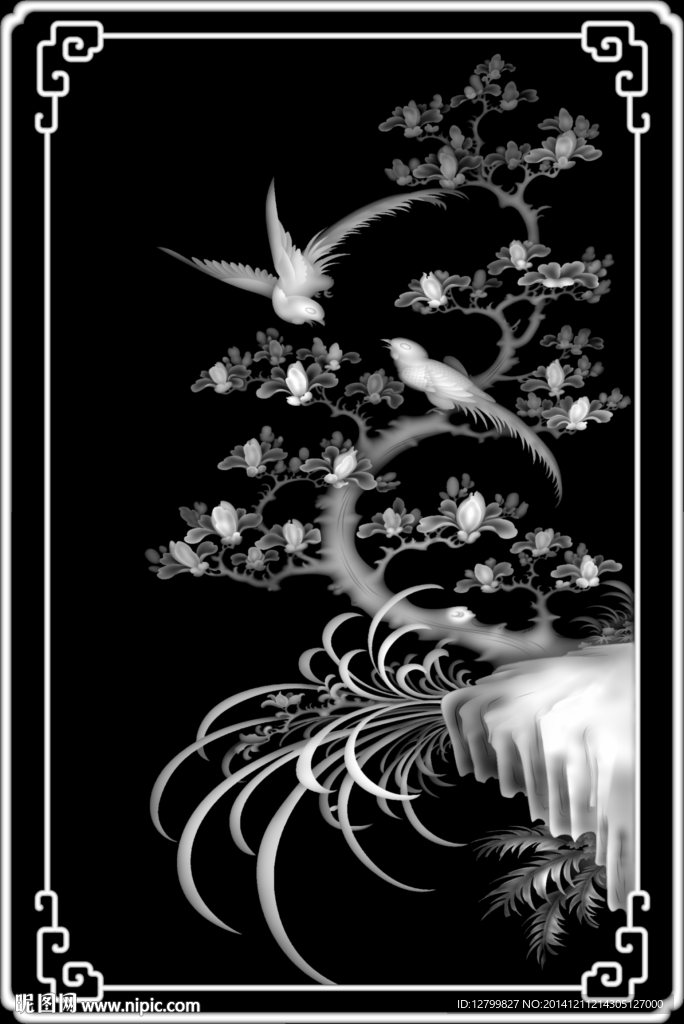 兰花灰度图