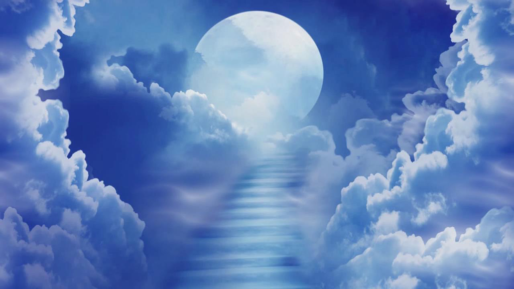 云中大月亮中秋节动态VJ背景视