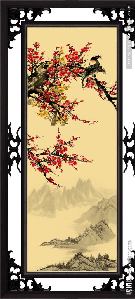 国画梅花