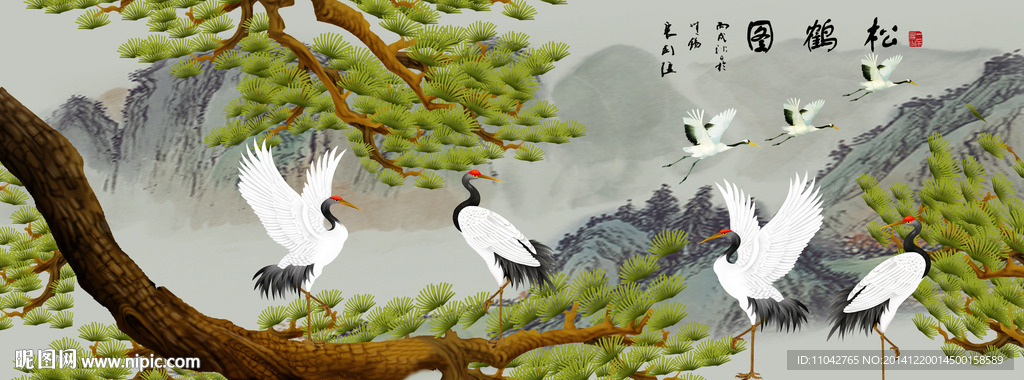 松鹤图