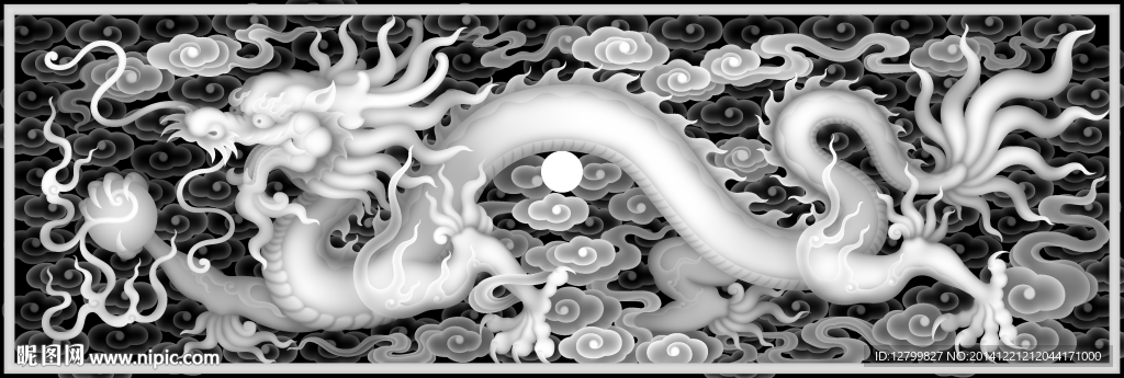 龙灰度图