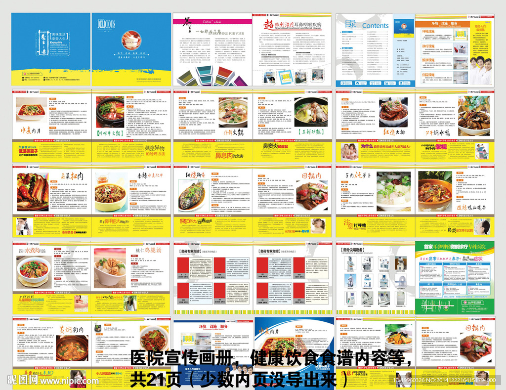 饮食画册  医院宣传画册