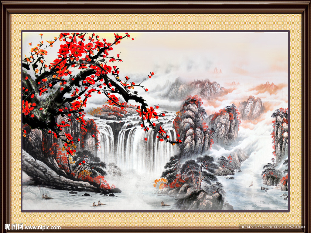 国画梅花图