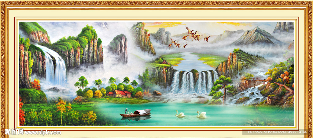 山水油画