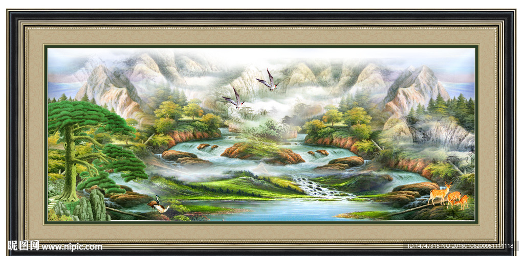 油画山水